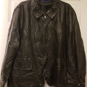 Susan Graver Style Leather jacket (1x?)